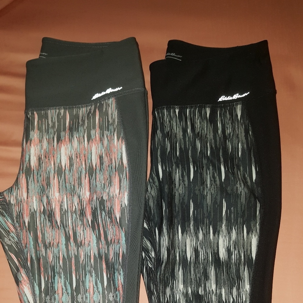 Eddie Bauer motion/movement line crops M, lot of 2
